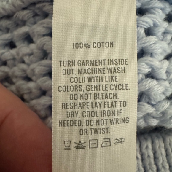 Aerie Crochet Shorts NWOT. Light blue. Size XL - Picture 9 of 9